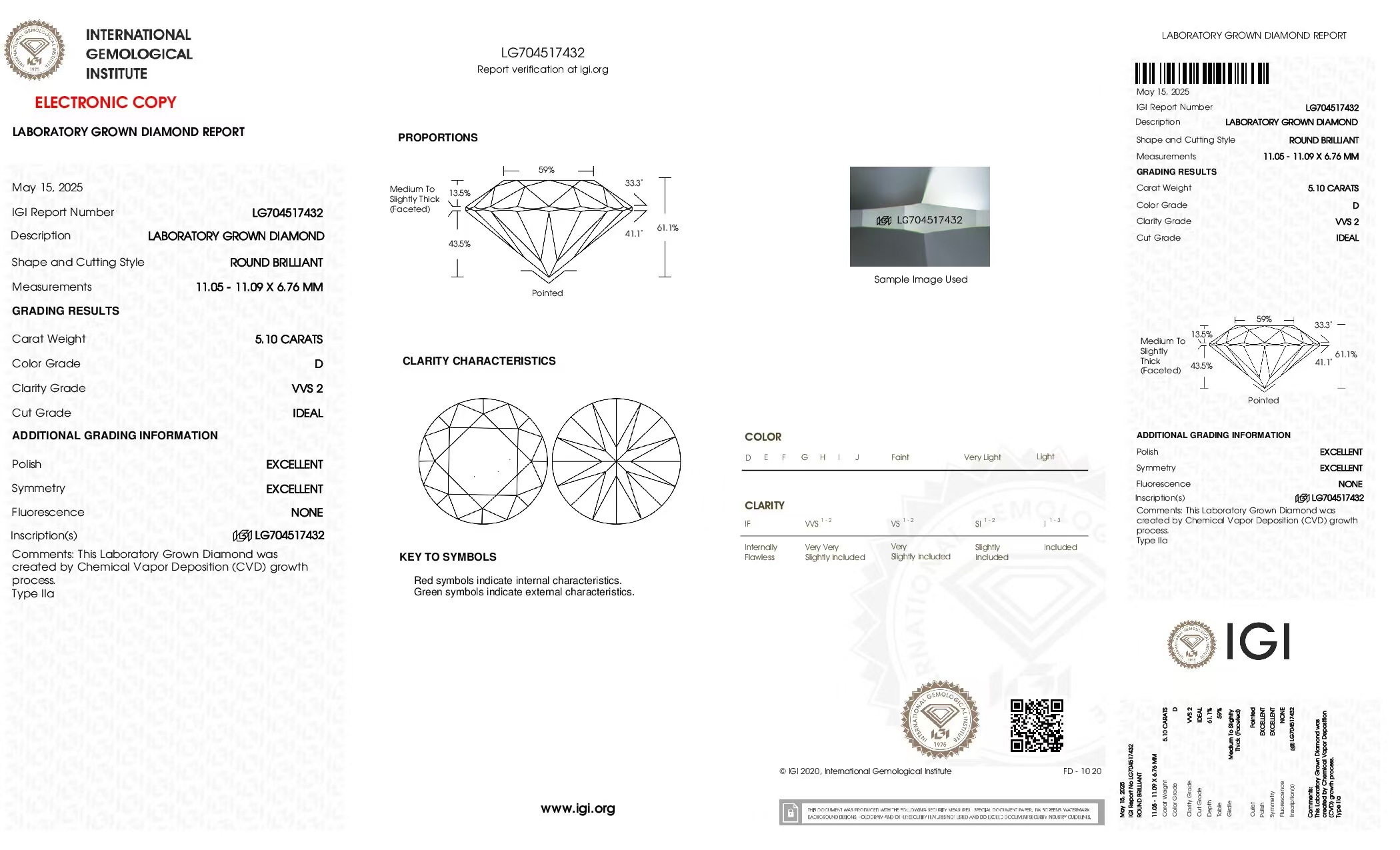 IGI Certification of SHE.SAID.YES lab-grown diamonds