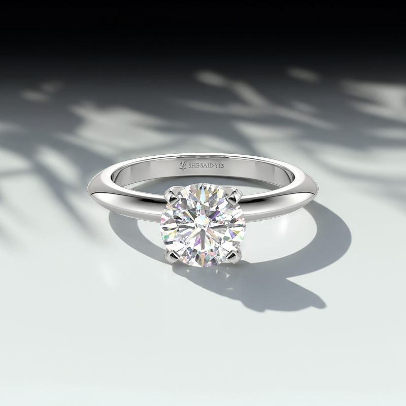 1ct round-cut knife edge solitaire engagement ring
