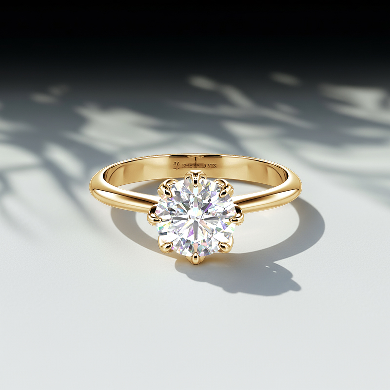 round diamond solitaire engagement ring