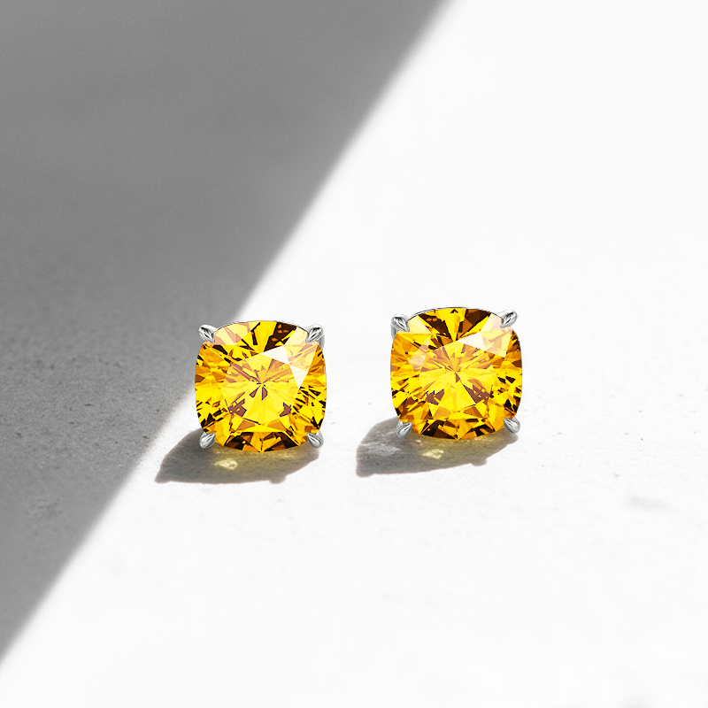 yellow gemstone stud earrings