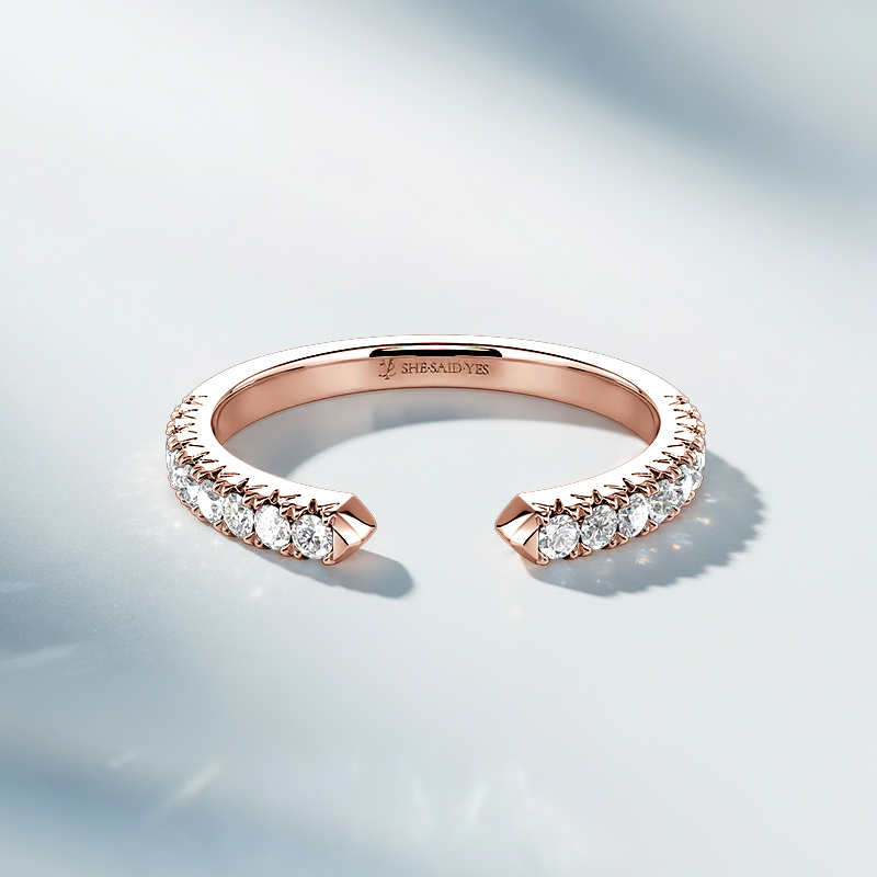 unique wedding ring shape: open band