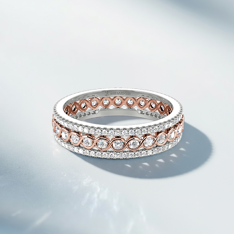 mixed-metal eternity ring