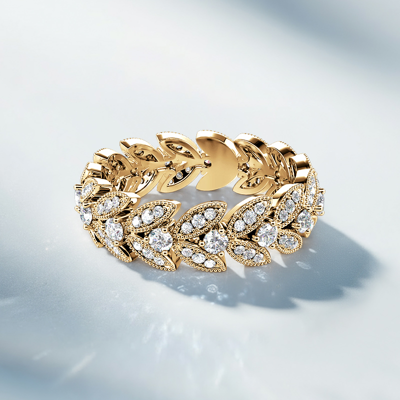 nature-inspired eternity ring