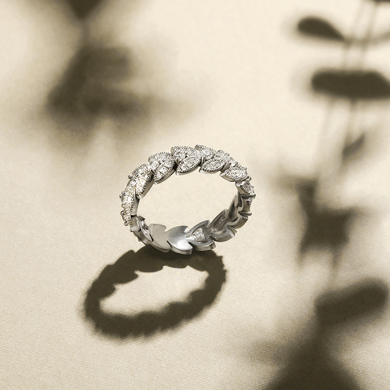 unique wedding ring—nature-inspired eternity ring