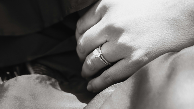 engagement ring and wedding band