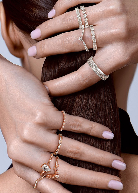  stacked wedding rings