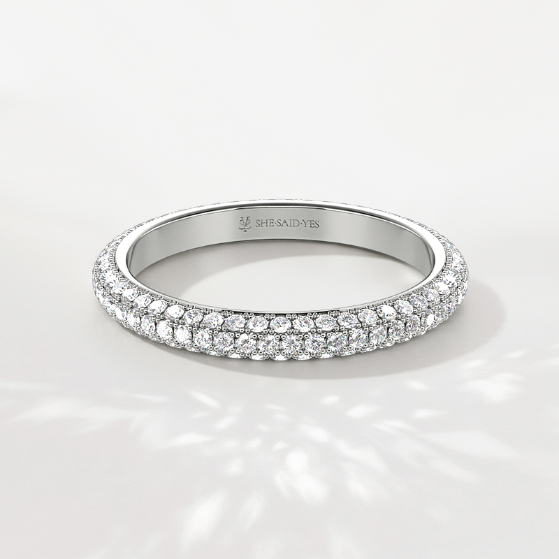 stackable eternity wedding band