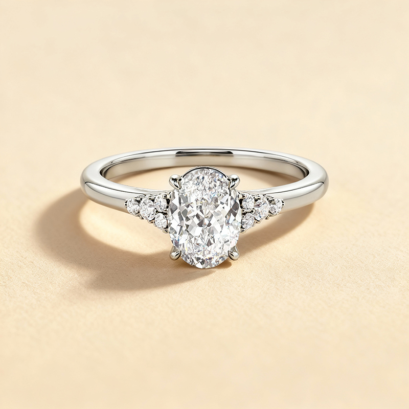 oval cluster engagement ring