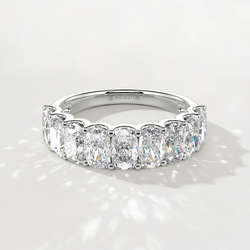 diamond half eternity band