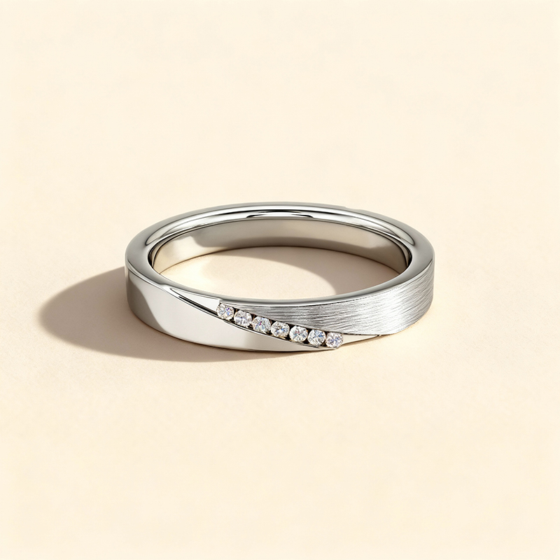 brushed wedding ring