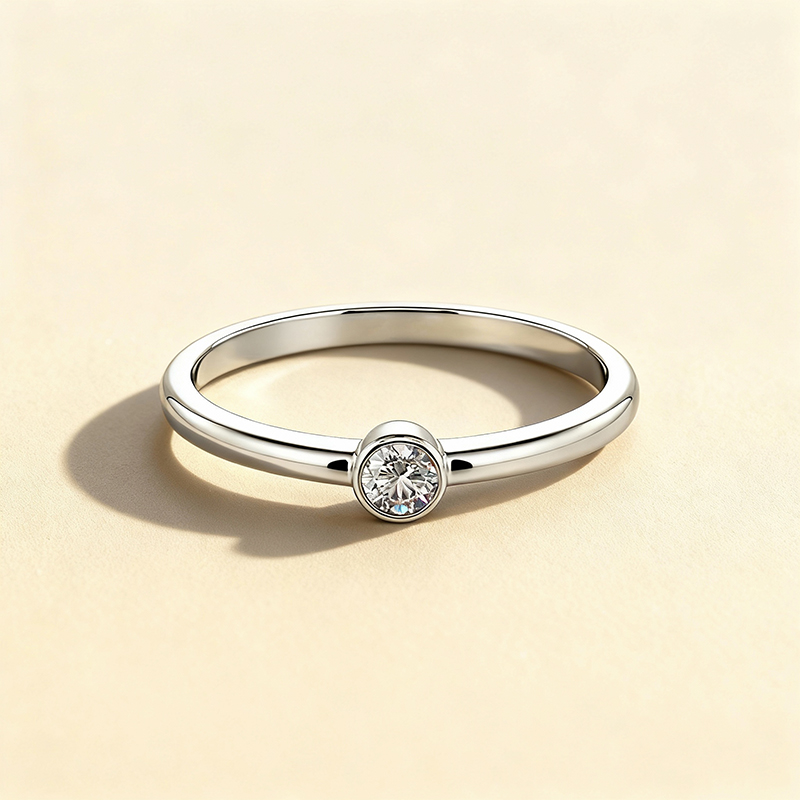 "My World" Stackable Dainty Promise Ring