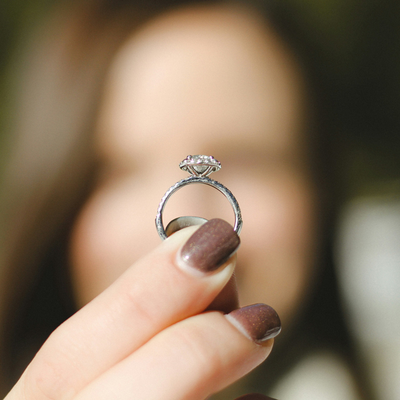 which finger is the engagement ring worn on