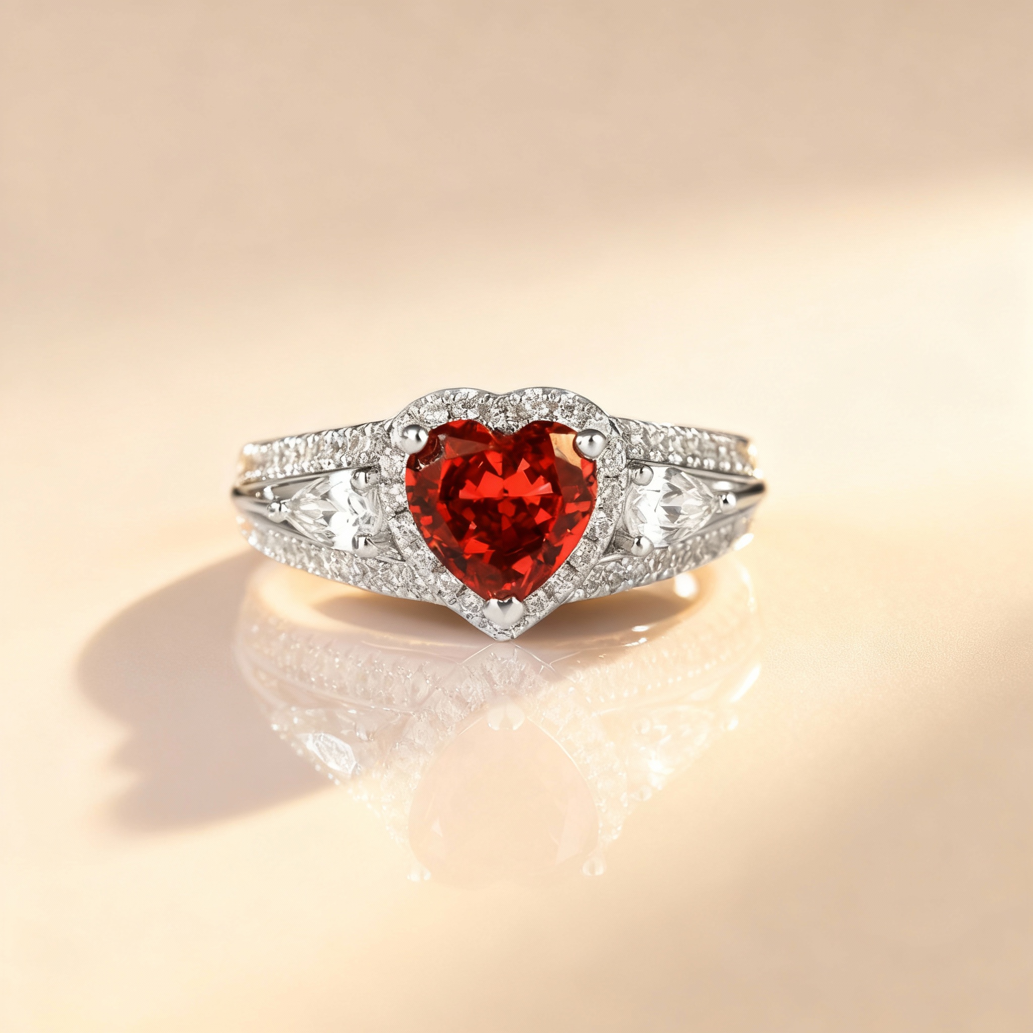 heart engagement ring