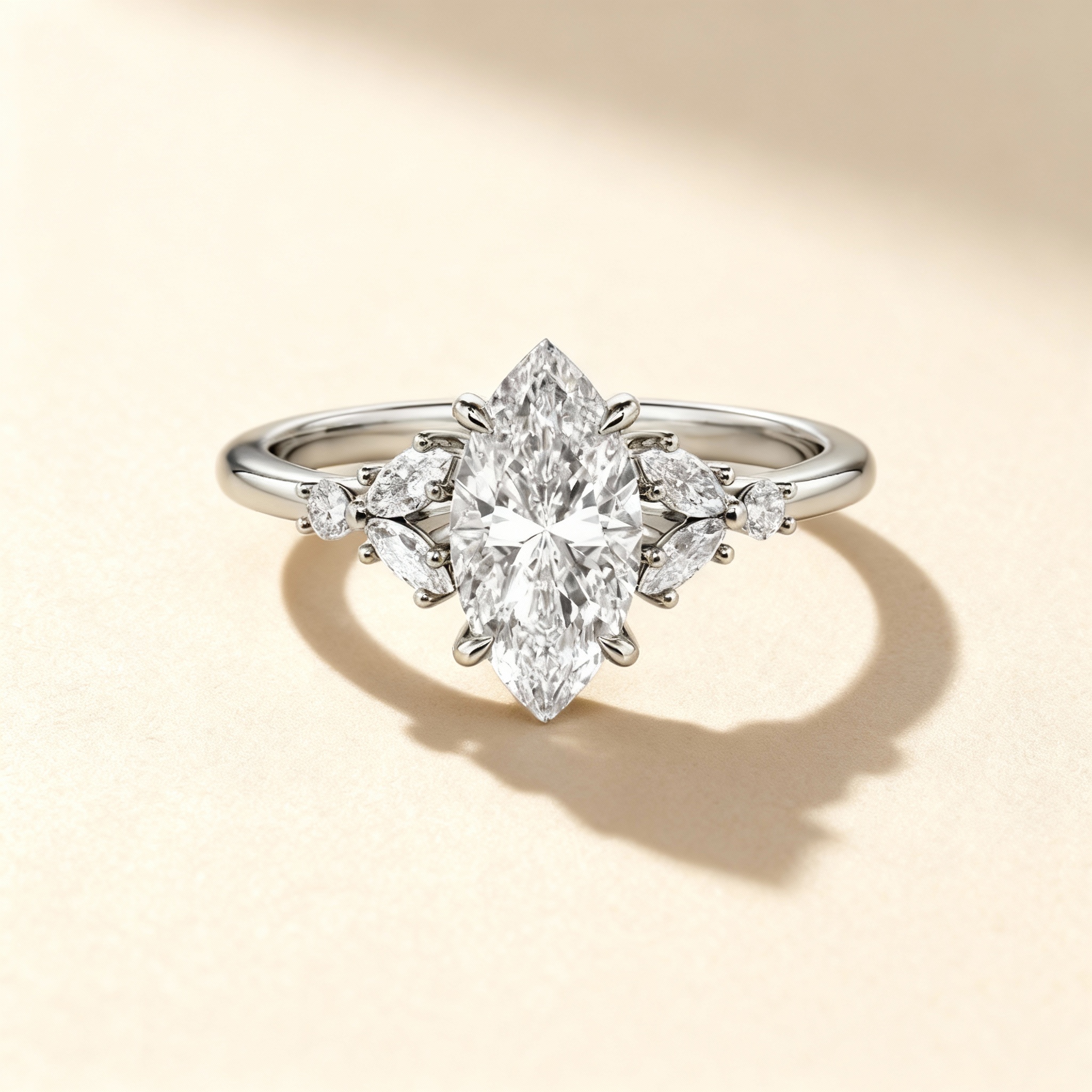 nature-inspired marquise engagement ring