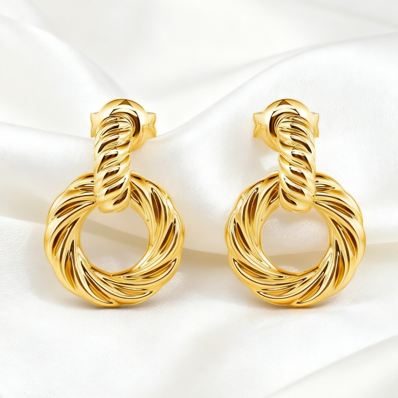 Croissant-shaped Hoop Earrings
