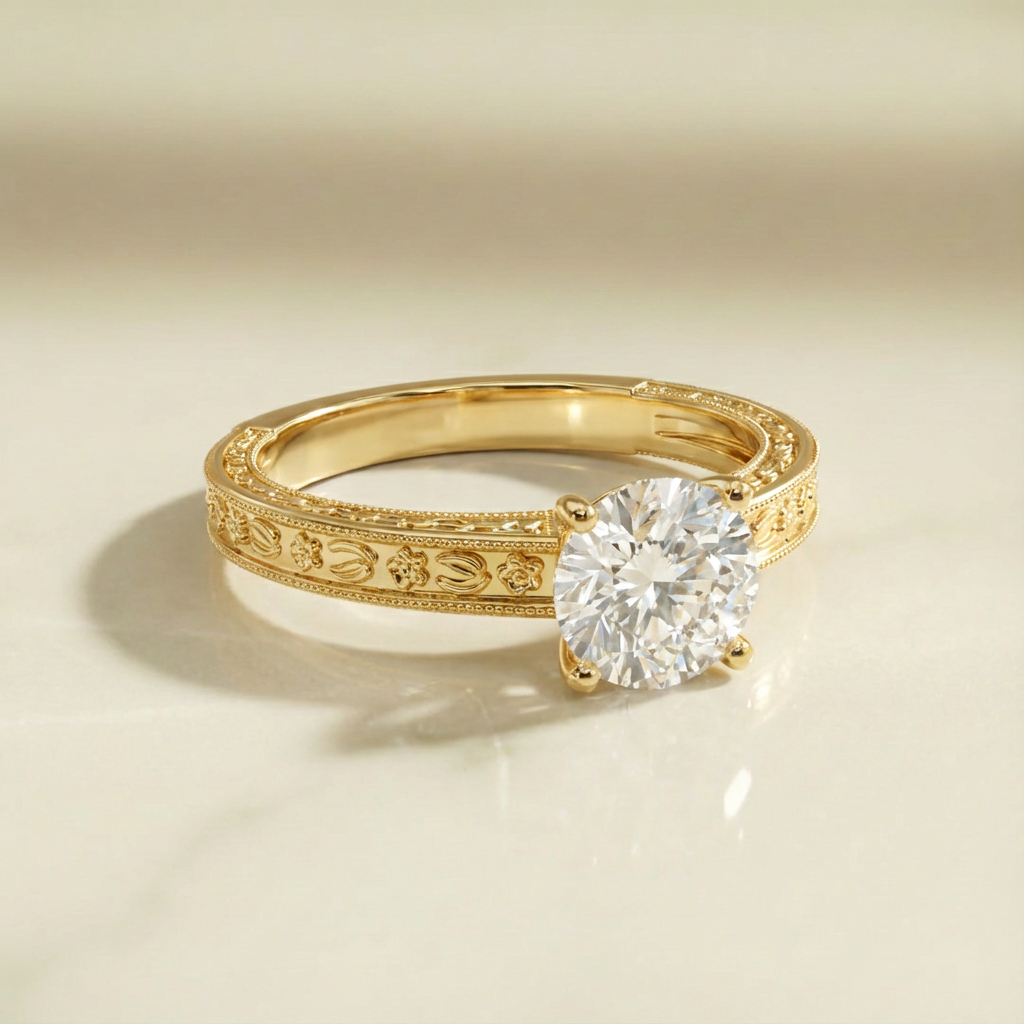 vintage-inspired solitaire ring