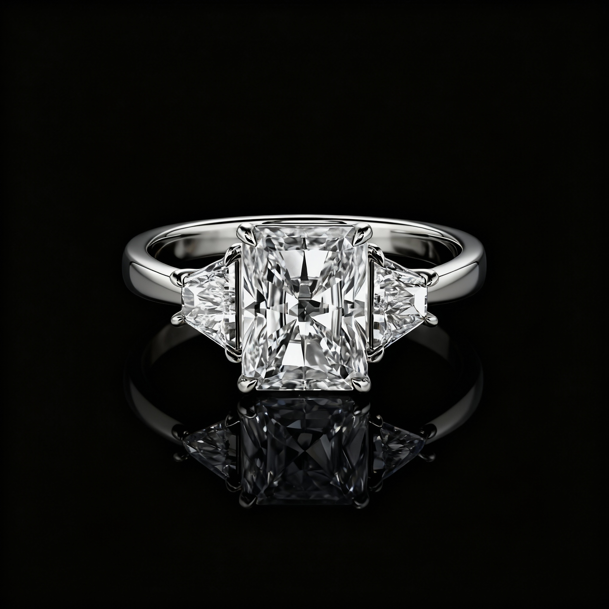 three-stone engagement ring
