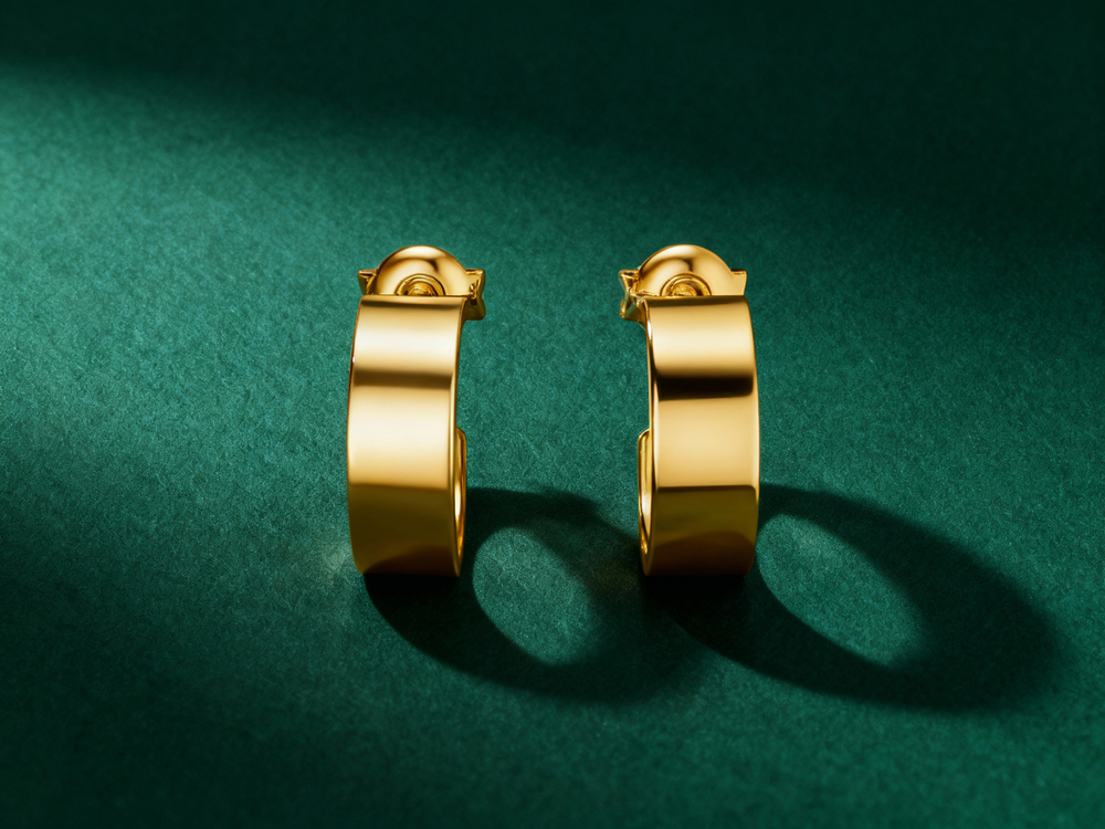 gold hoop earrings