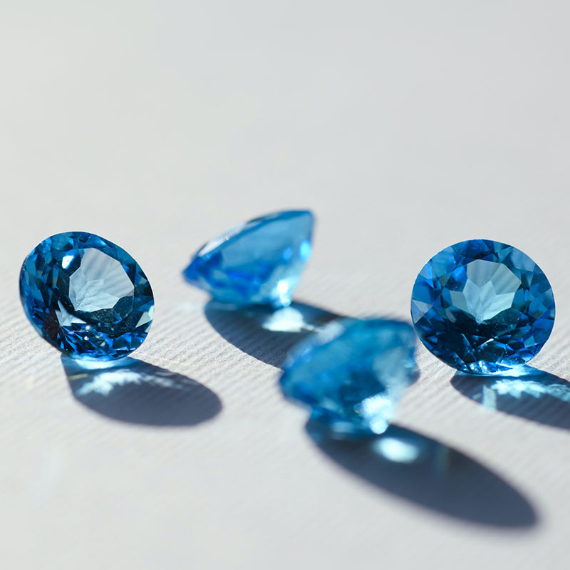 One of December birthstones: blue topaz