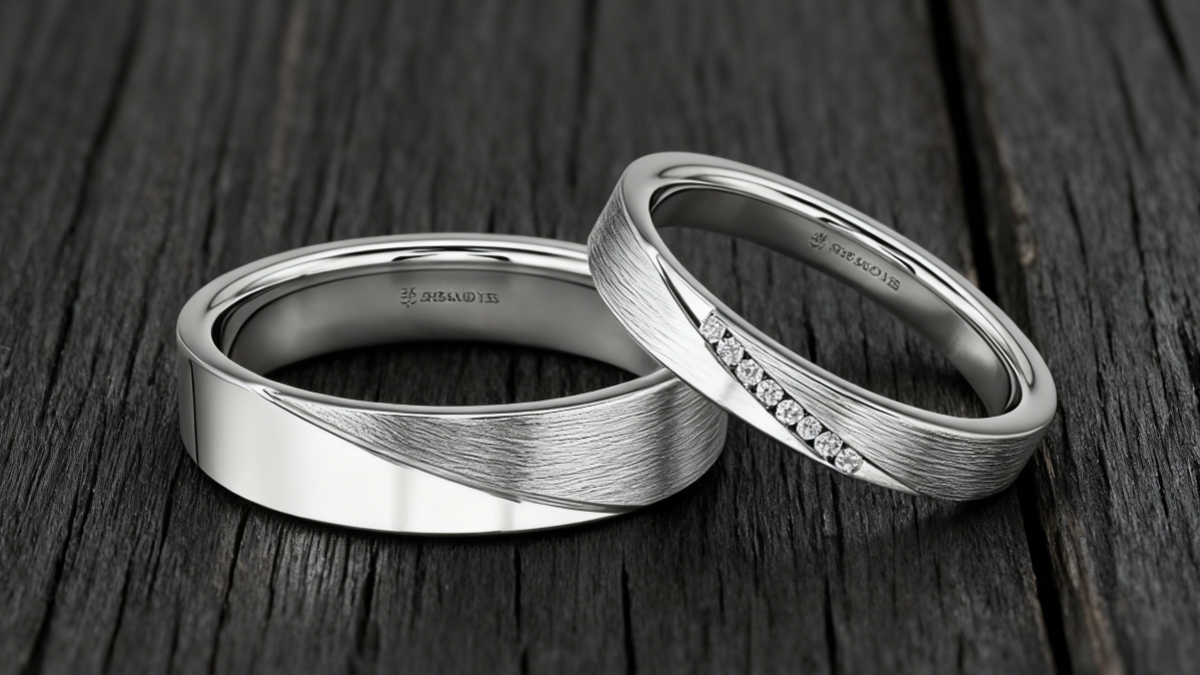 minimalist style couple rings