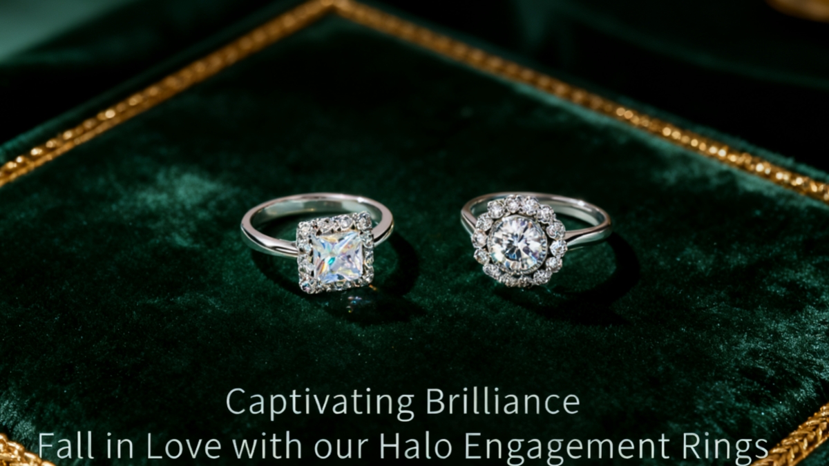 Two halo engagement rings under $1,000
