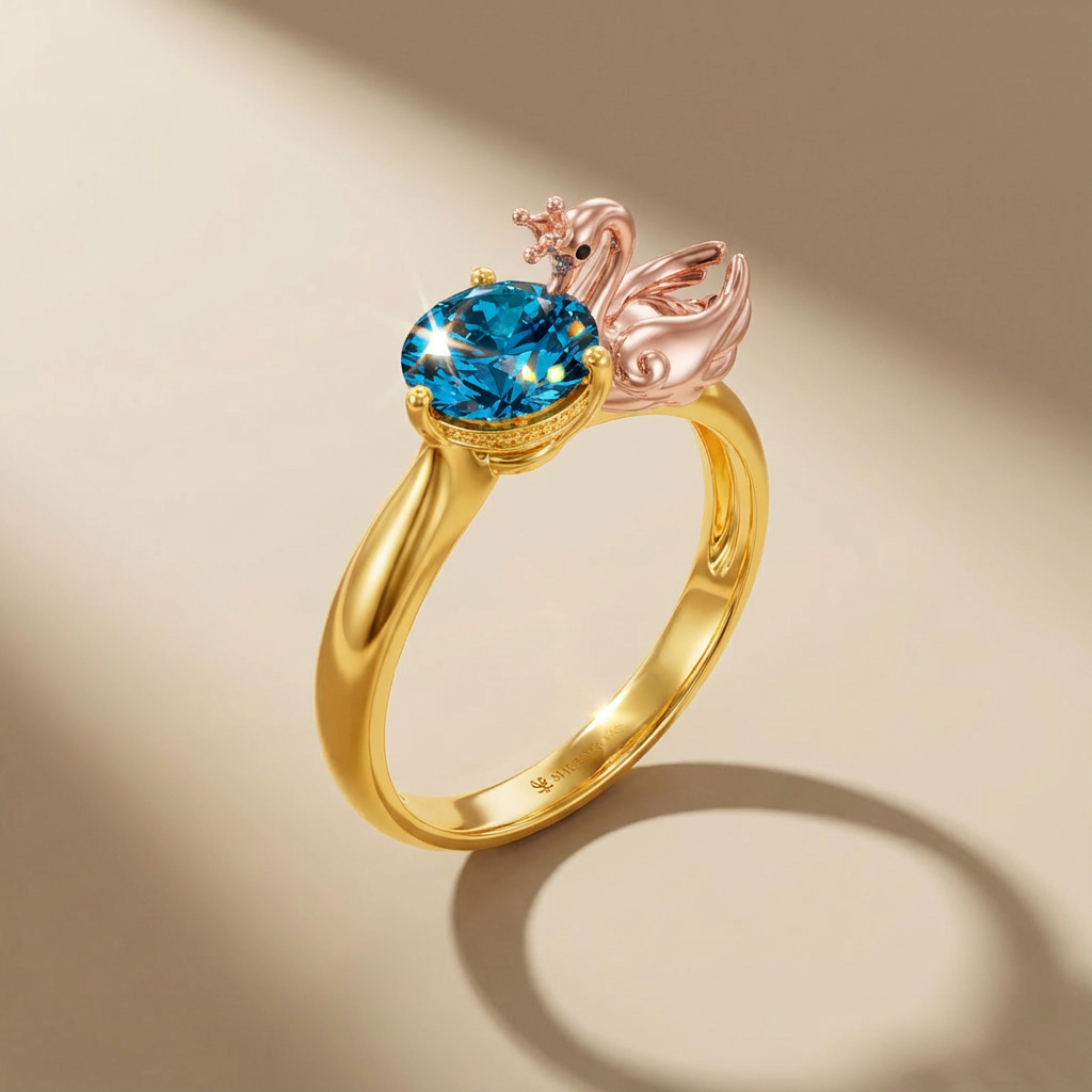 "Gentle Kiss" Round Cut Solitaire Hug Me Rings