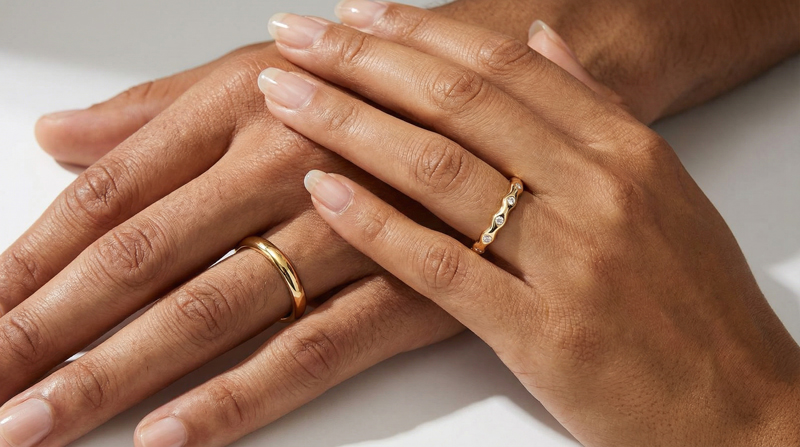 couple's wedding rings