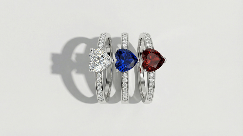 engagement rings with different center stones