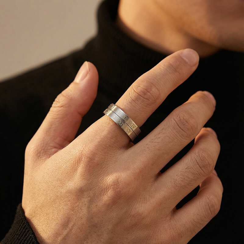 gift for him: 8mm Titanium Steel Men's Wedding Ring