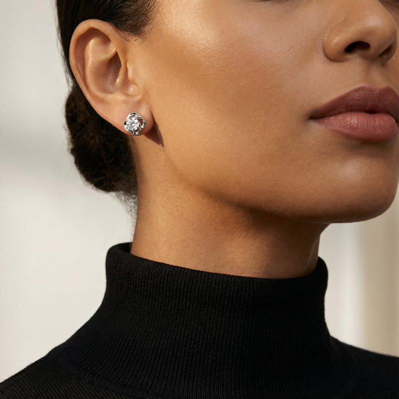 gift for her: diamond stud earrings