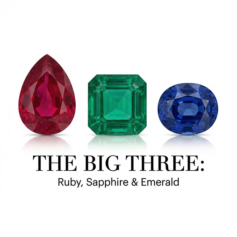 what are the big three? ruby, sapphire and emerald