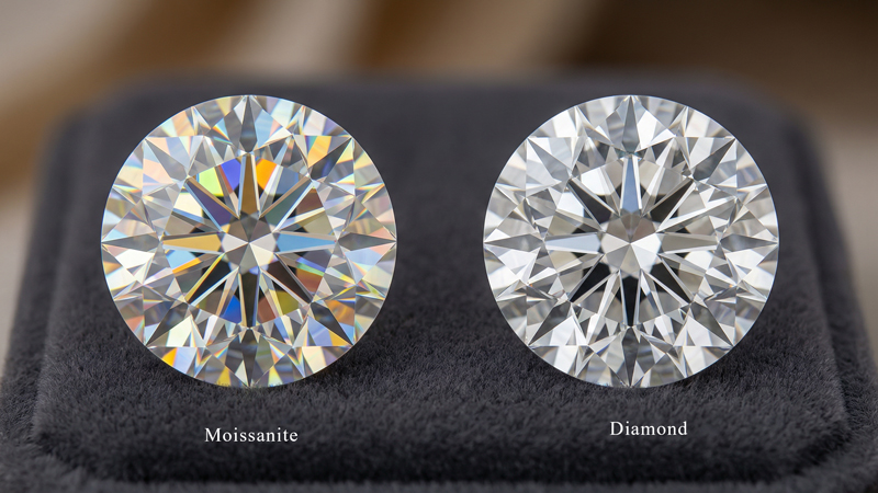 moissanite vs. diamond