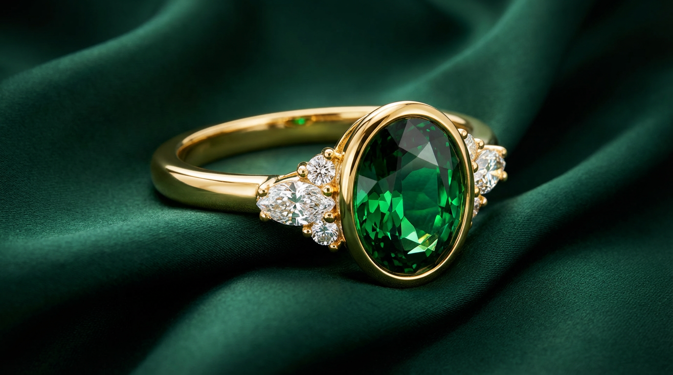 A Guide to Green Gemstone Engagement Rings