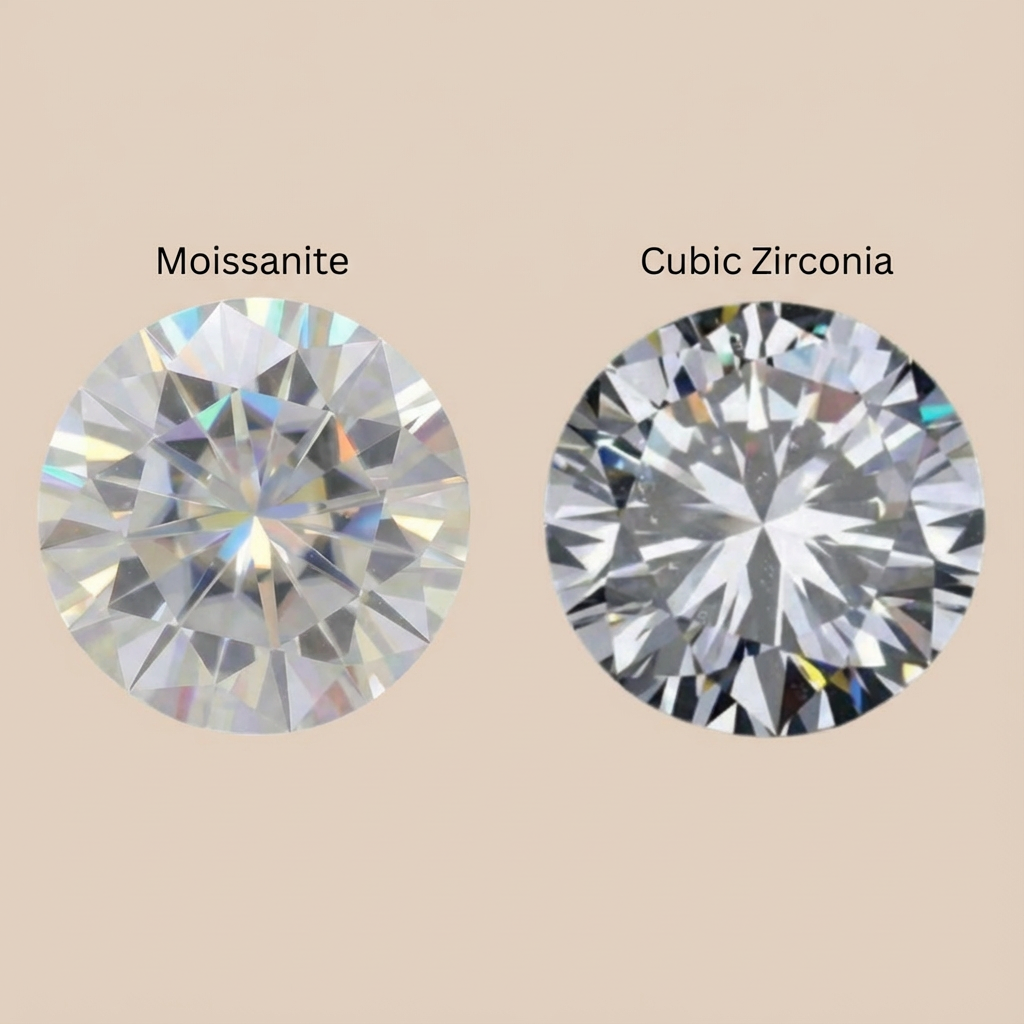 Moissanite vs. Cubic Zirconia
