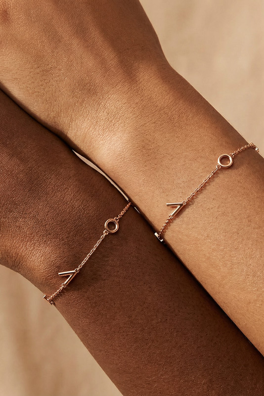 Galentine's day gift: initial bracelet