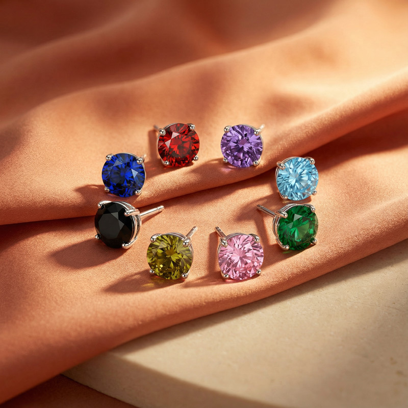 Galentine's day gift: gemstone stud earrings
