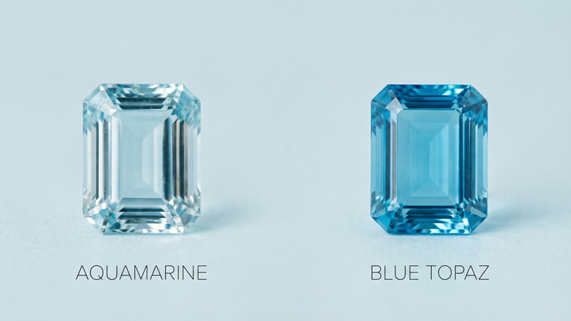 blue gemstone: aquamarine vs blue topaz