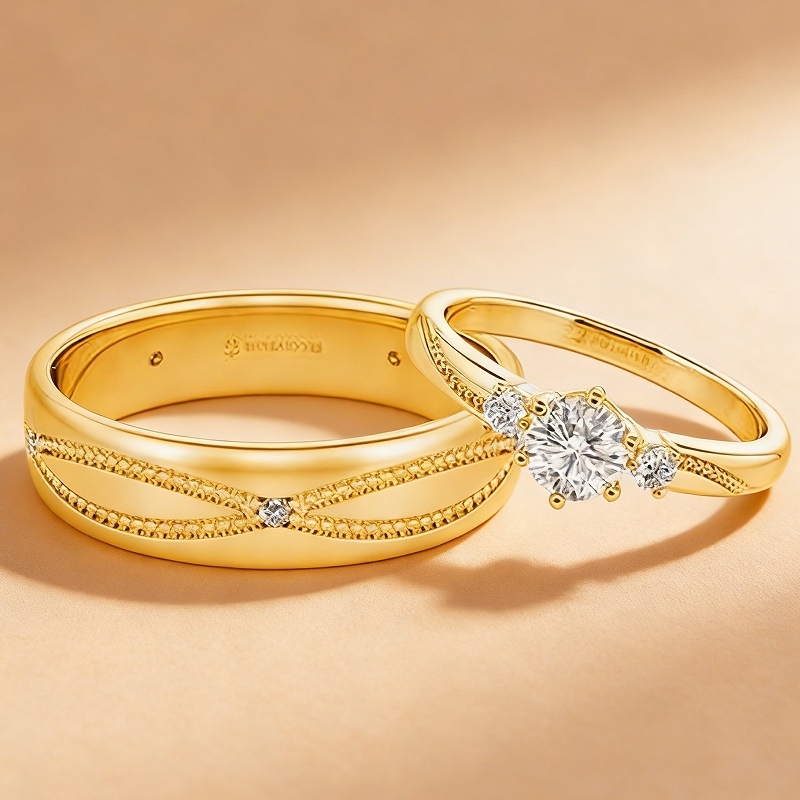 "Pages of Us" Couple‘s Ring Set