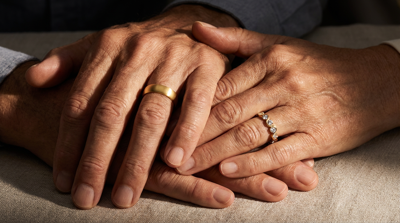 Celebrate Your Golden Anniversary with gold couple rings