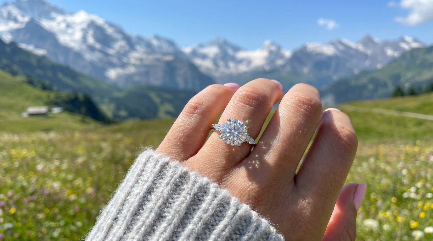 round cut Engagement ring