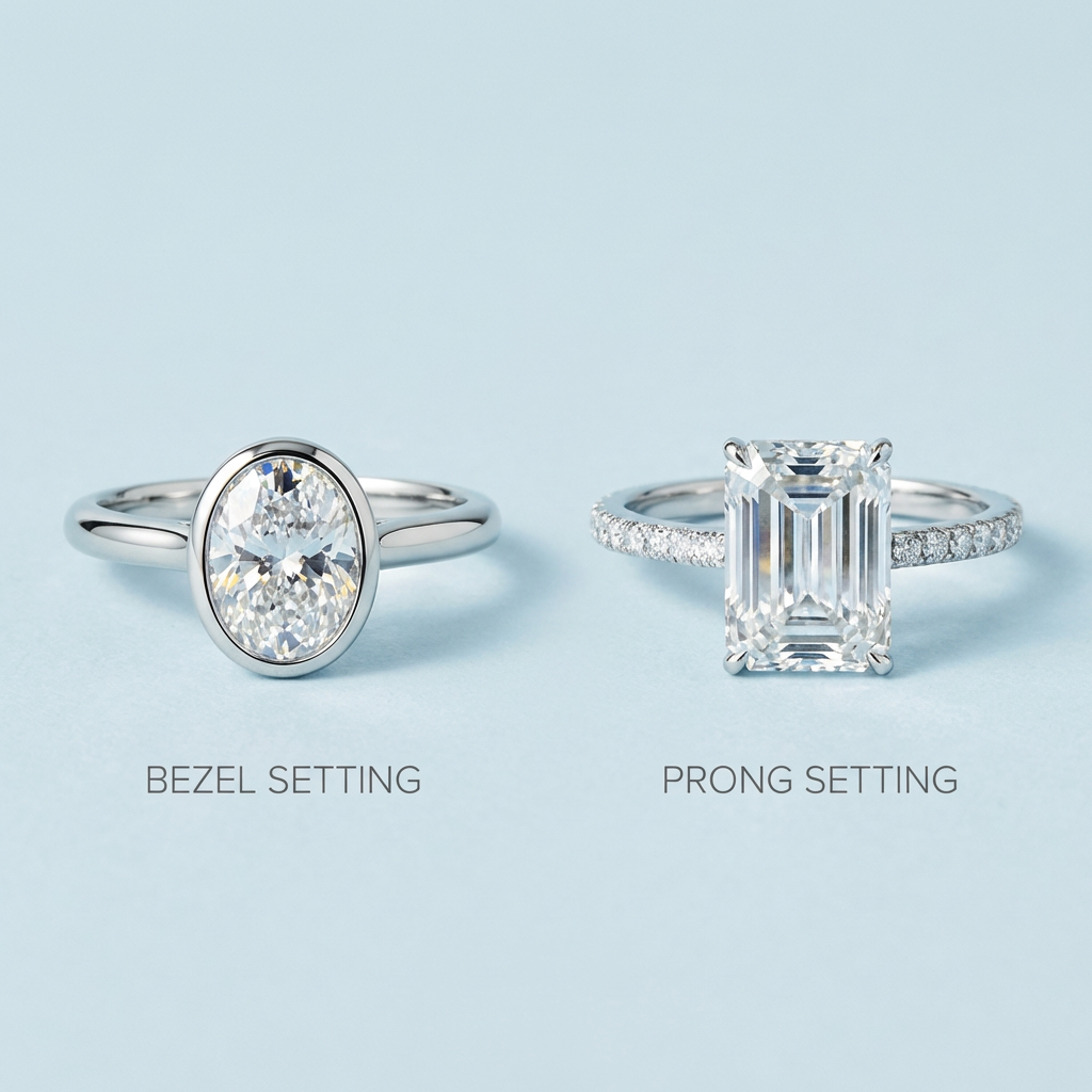 Bezel vs Prong Settings