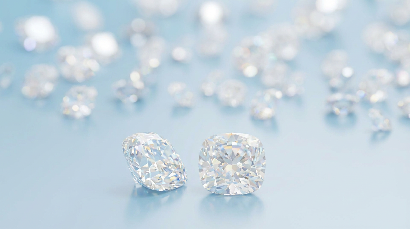 Cushion-cut diamonds