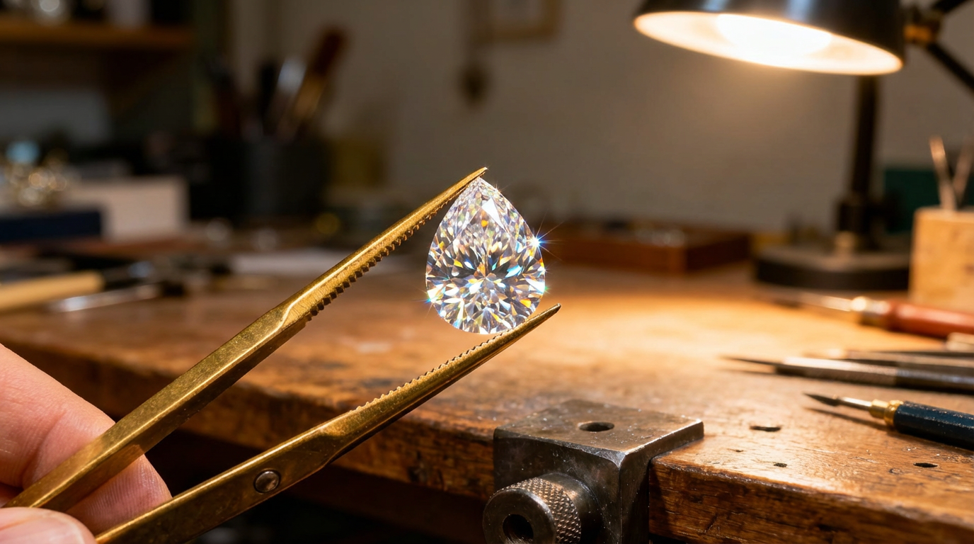 Pear-shaped diamonds