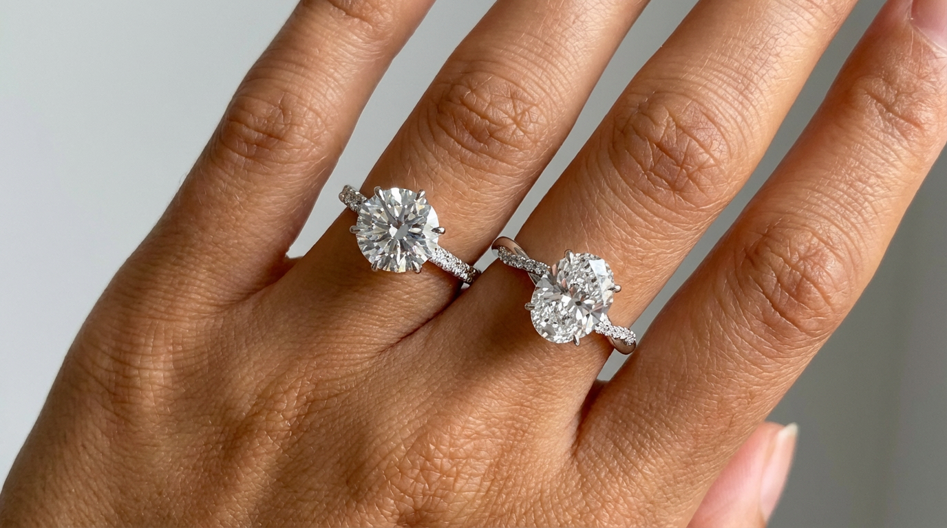 Round vs. Oval Diamonds rings