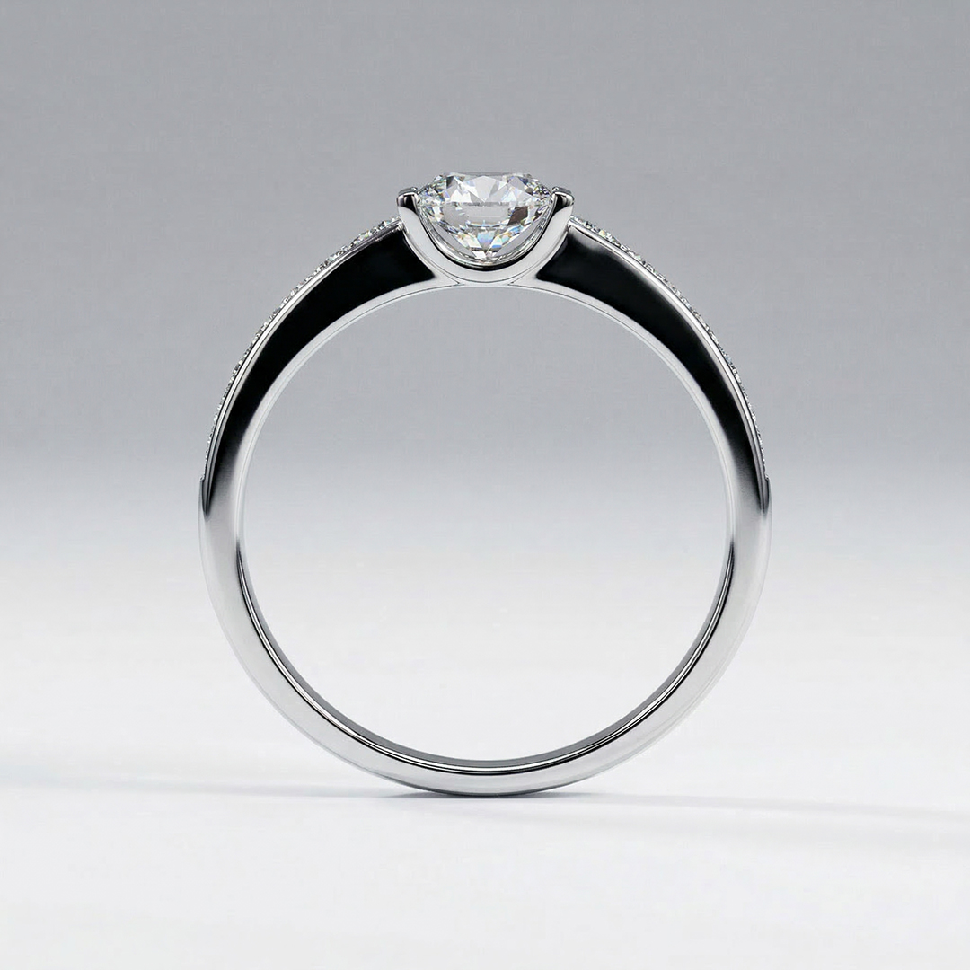 tension-set engagement ring