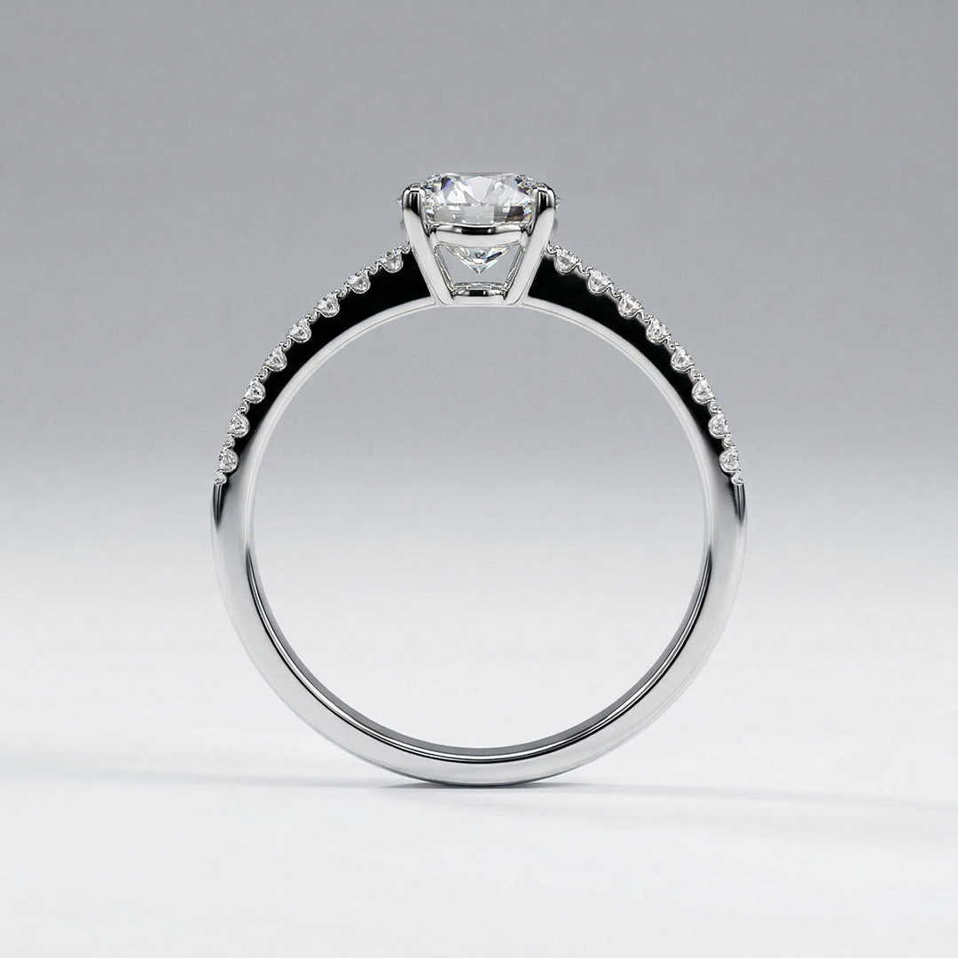 basket-set engagement ring