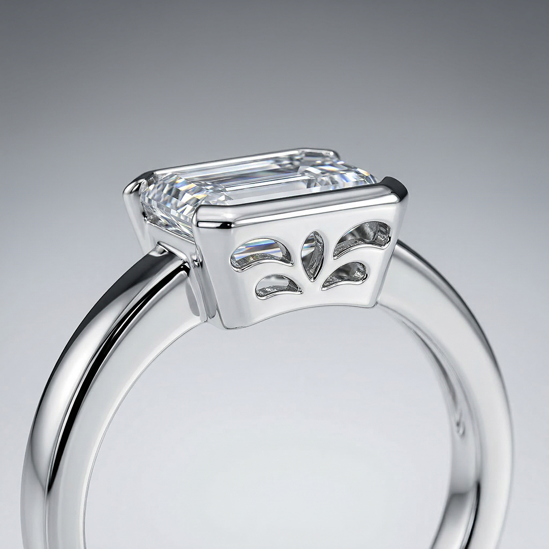 low-set engagement ring