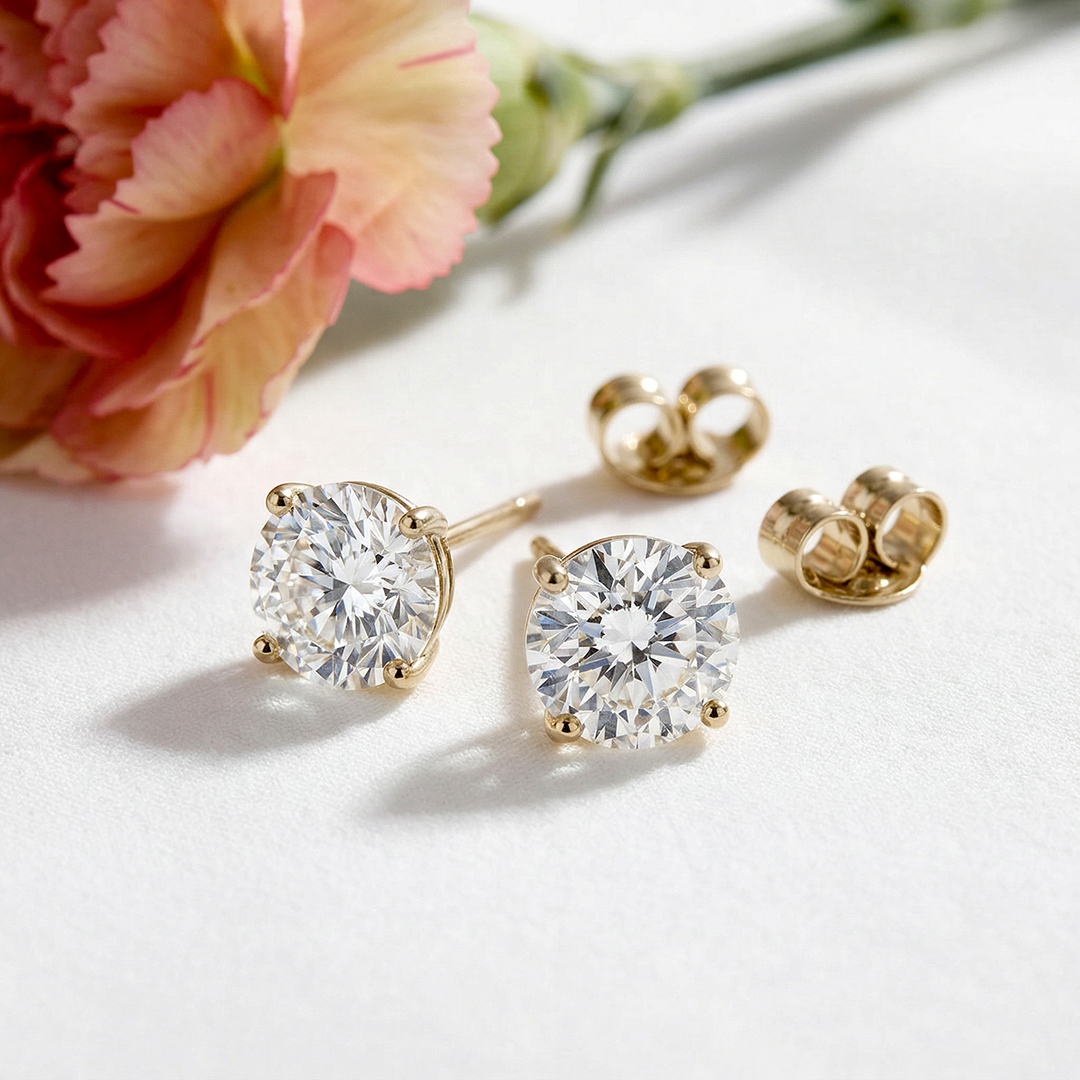 classic diamond stud earrings
