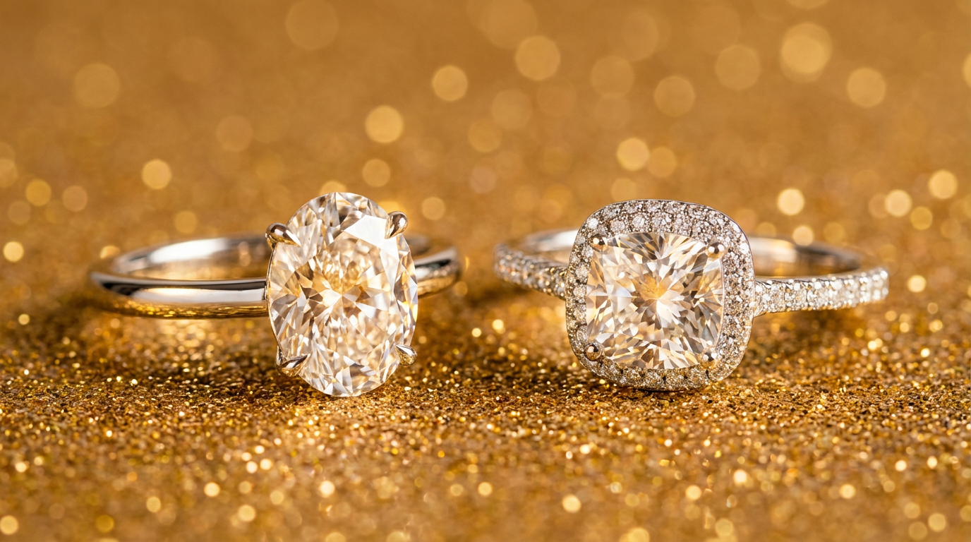 hidden and halo engagement rings