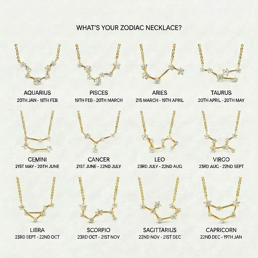12 zodiac necklace